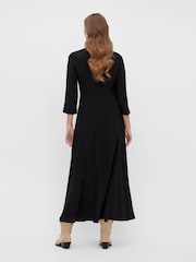 Y.A.S Black Maxi Length Shirt Dress - Image 3 of 5