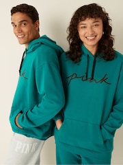 Victoria's Secret PINK Deep Lake Blue Logo Lounge Zip Up Sweatshirt - Image 3 of 4