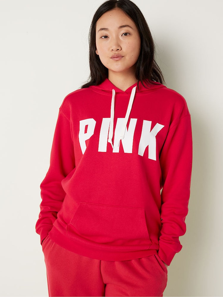 Victoria's Secret PINK Pepper Red Logo Lounge Zip Up Sweatshirt - Image 1 of 3 Victoria's Secret PINK Pepper Red Logo Lounge Zip Up Sweatshirt - Image 1 of 3
