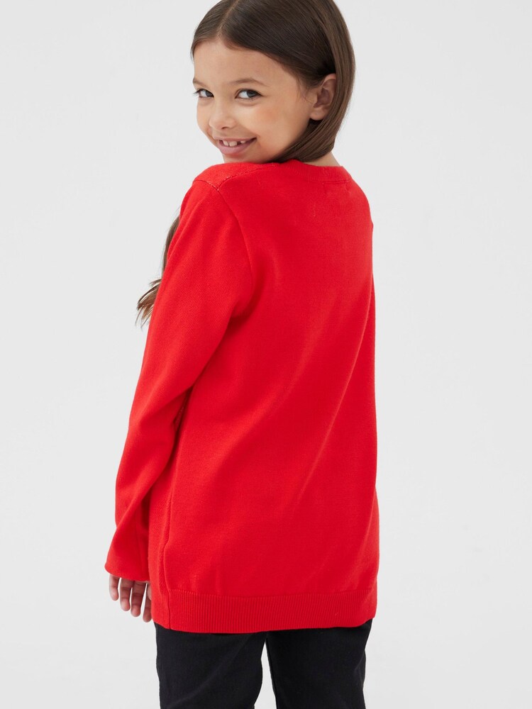 Society 8 Red Sloth Christmas Jumper - Girls - Image 2 of 4 Society 8 Red Sloth Christmas Jumper - Girls - Image 2 of 4