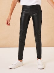 Lipsy Black PU Legging - Image 1 of 4