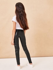 Lipsy Black PU Legging - Image 2 of 4