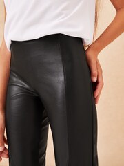 Lipsy Black PU Legging - Image 4 of 4