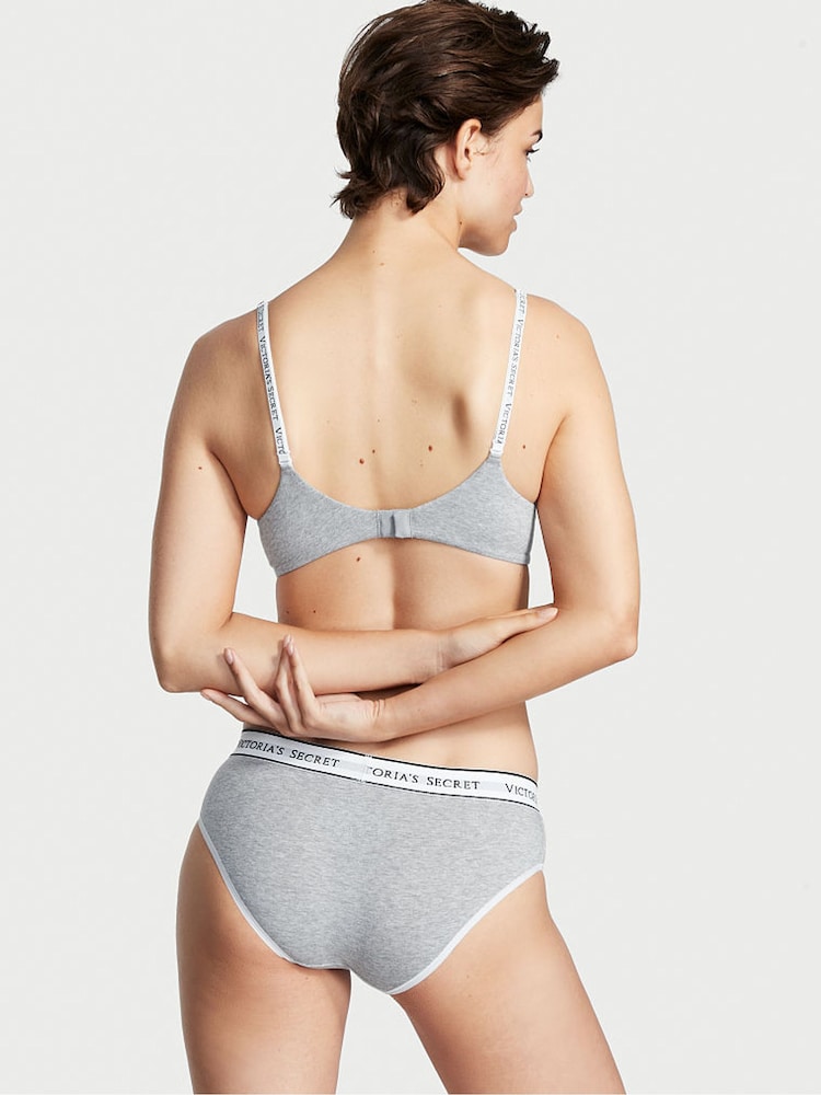 Victoria's Secret Grey Heather Hipster Logo Knickers - Image 2 of 3