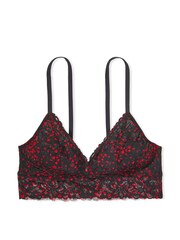 Victoria's Secret Black Heart Sprinkles Lace Unlined Bralette - Image 3 of 4