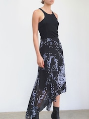 Religion Blue High Low Midi Skirt Abstract Animal Prints - Image 1 of 5