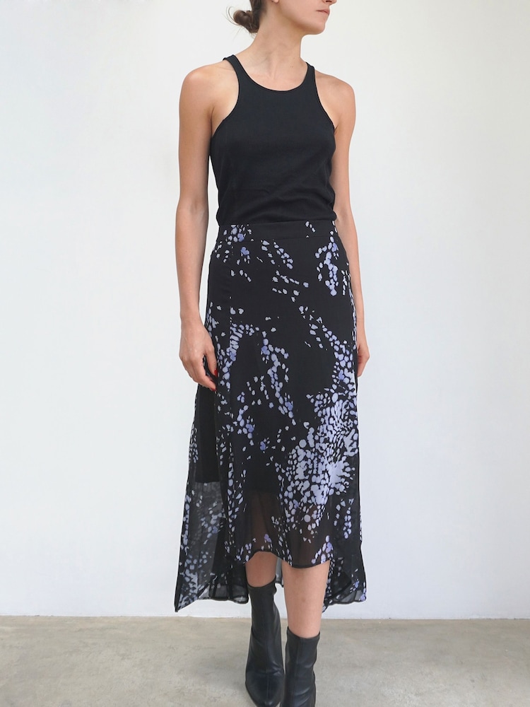 Religion Blue High Low Midi Skirt Abstract Animal Prints - Image 2 of 5