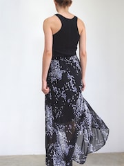Religion Blue High Low Midi Skirt Abstract Animal Prints - Image 3 of 5
