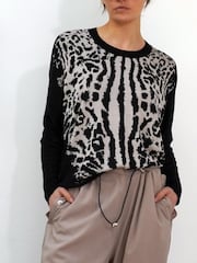 Religion Glitch Pullover mit Rundhalsausschnitt - Bild 1 von 5