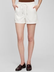 Gap White High Waisted Tie Modal Pull-On Shorts - Image 1 of 1