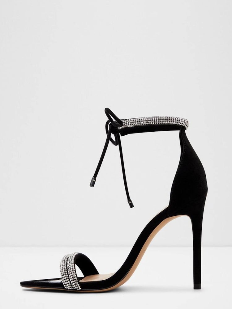 Aldo Black Embellished Strappy High Heeled Sandal - Image 2 of 5