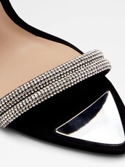 Aldo Black Embellished Strappy High Heeled Sandal - Image 5 of 5