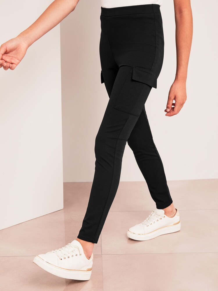 Lipsy Black Cargo Leggings - Image 1 of 4
