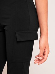Lipsy Black Cargo Leggings - Image 4 of 4