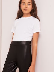 Lipsy Black PU Legging - Image 3 of 3
