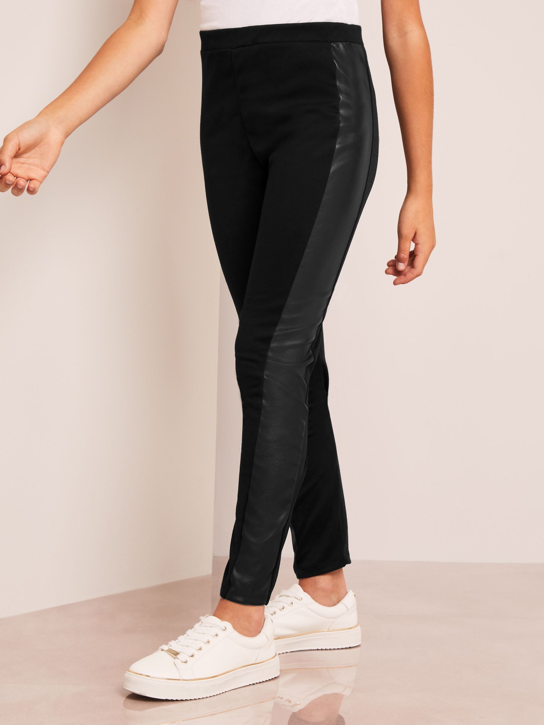 Buy Lipsy Black PU Side Stripe Legging from Next Luxembourg