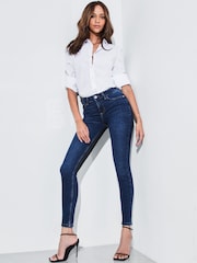 Dunkelblaue Waschung - Lipsy Skinny Jeams mit mittlerem Schritt​​​​​​​ - Bild 1 von 4