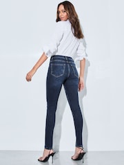 Dunkelblaue Waschung - Lipsy Skinny Jeams mit mittlerem Schritt​​​​​​​ - Bild 2 von 4