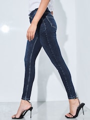 Dunkelblaue Waschung - Lipsy Skinny Jeams mit mittlerem Schritt​​​​​​​ - Bild 3 von 4
