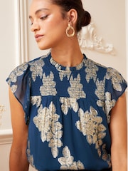 Grün - Love & Roses Shell-Top mit Flatterärmeln - Bild 1 von 4