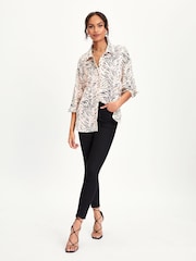 ONLY Black and White Long Sleeve Zebra Animal Printed Shirt - Image 4 of 4