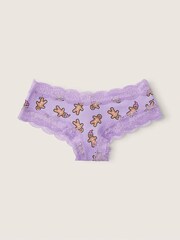 Victoria's Secret PINK Lavender Love Gingerbread Purple Lace Trim Cheeky Knickers - Image 1 of 1