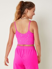 Victoria's Secret PINK Atomic Pink Stars Seamless Lightly Lined Low Impact Sports Bra - Image 2 of 4