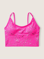 Victoria's Secret PINK Atomic Pink Stars Seamless Lightly Lined Low Impact Sports Bra - Image 4 of 4