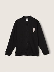 Victoria's Secret PINK Black Varsity Jacket - Image 2 of 3