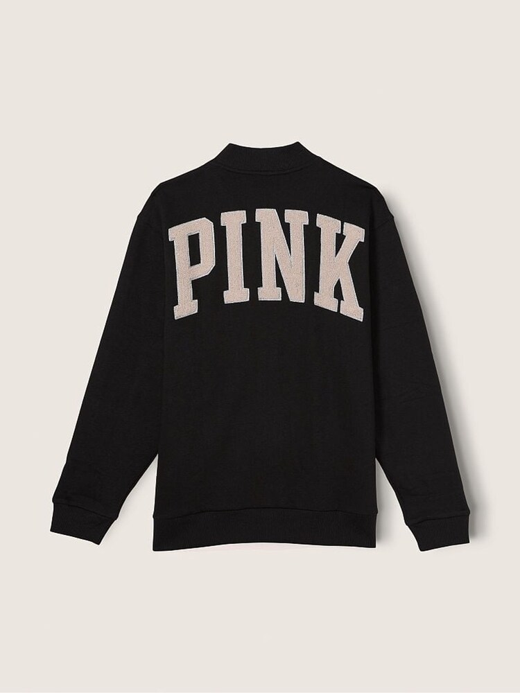 Victoria's Secret PINK Black Varsity Jacket - Image 3 of 3