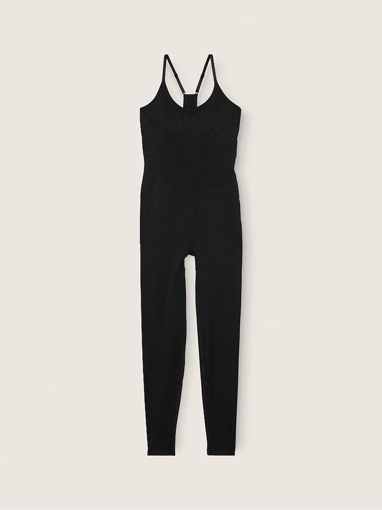 Victoria's Secret PINK Pure Black Workout Jumpsuit - Image 4 of 4 Victoria's Secret PINK Pure Black Workout Jumpsuit - Image 4 of 4