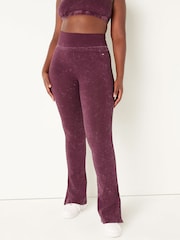 Victoria's Secret PINK Rich Maroon Red Foldover Flare Legging - Image 1 of 4