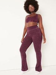 Victoria's Secret PINK Rich Maroon Red Foldover Flare Legging - Image 3 of 4