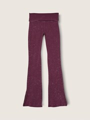 Victoria's Secret PINK Rich Maroon Red Foldover Flare Legging - Image 4 of 4