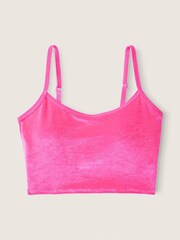 Victoria's Secret PINK Atomic Pink Velvet Lightly Lined Sports Crop Bra - Image 3 of 4