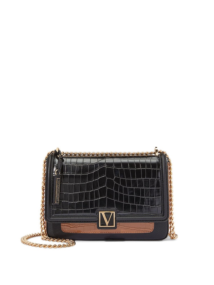 Victoria's Secret Croc Colorblock The Victoria Medium Shoulder Bag - Image 1 of 2 Victoria's Secret Croc Colorblock The Victoria Medium Shoulder Bag - Image 1 of 2