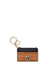 Victoria's Secret Brown Croc The Victoria Card Case Keyring - Image 1 of 2