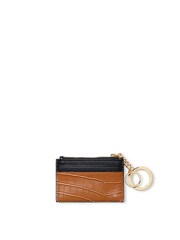 Victoria's Secret Brown Croc The Victoria Card Case Keyring - Image 2 of 2