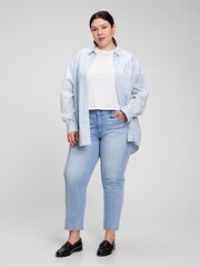 Gap Light Wash Blue Mid Rise Girlfriend Jeans - Image 1 of 5