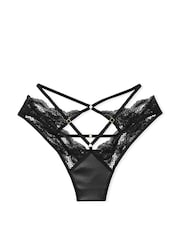 Victoria's Secret Black Strappy Open Brazilian Knickers - Image 3 of 4
