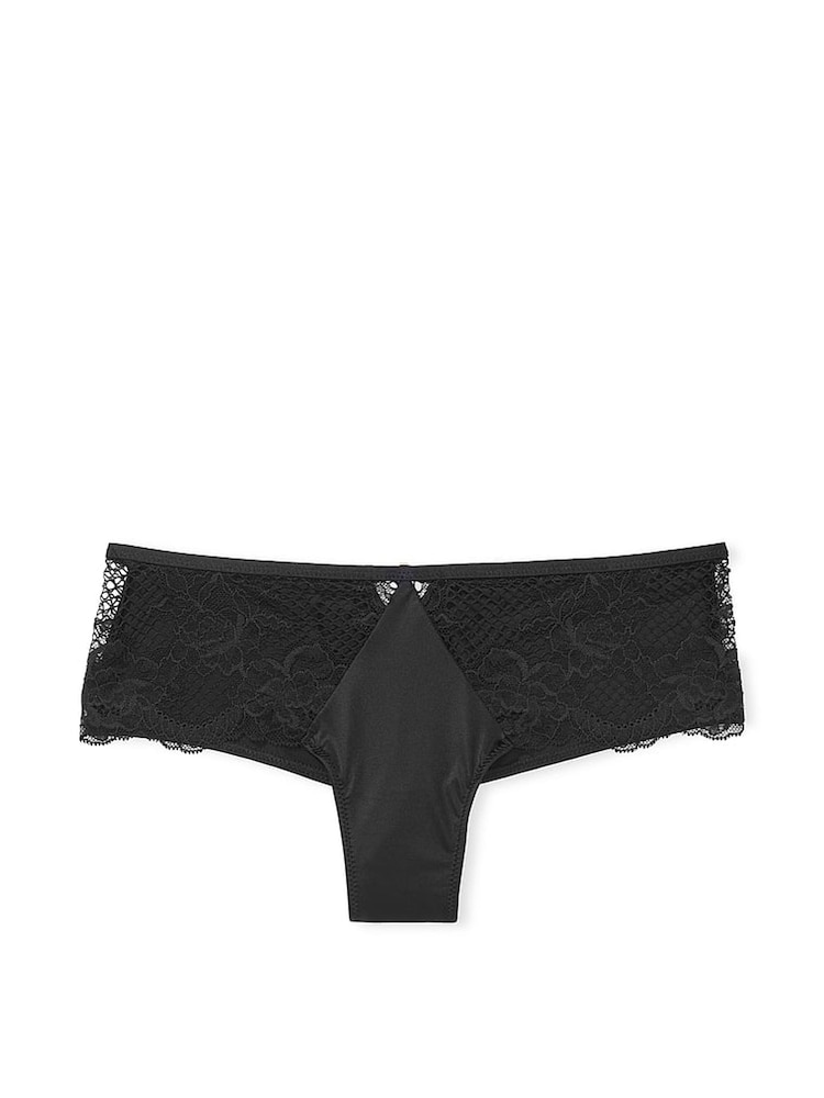 Victoria's Secret Black Lace Trim Cheeky Knickers - Image 3 of 3