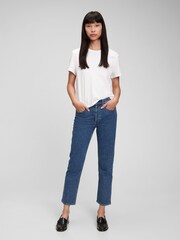 Gap Blue High Waisted Cheeky Straight Jeans - Image 1 of 6