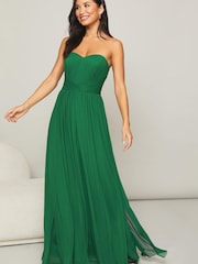 Gozdno zelena - Lipsy družica Bella Multiway Bandeau Bridesmaid Obleka - Slika 1 iz 3