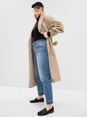 Голубой выбеленный - Джинсы прямого кроя с завышенной талией Gap Cheeky - Image 5 of 10