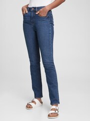 Gap Medium Blue High Rise Classic Straight Jeans - Image 1 of 3