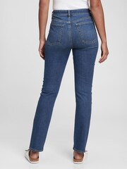 Gap Medium Blue High Rise Classic Straight Jeans - Image 2 of 3