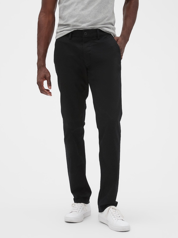 Gap Black Slim Fit Stretch Essential Chino Trousers - Image 14 of 14 Gap Black Slim Fit Stretch Essential Chino Trousers - Image 14 of 14