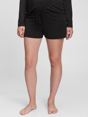 Gap Black Maternity Pyjama Shorts - Image 3 of 5