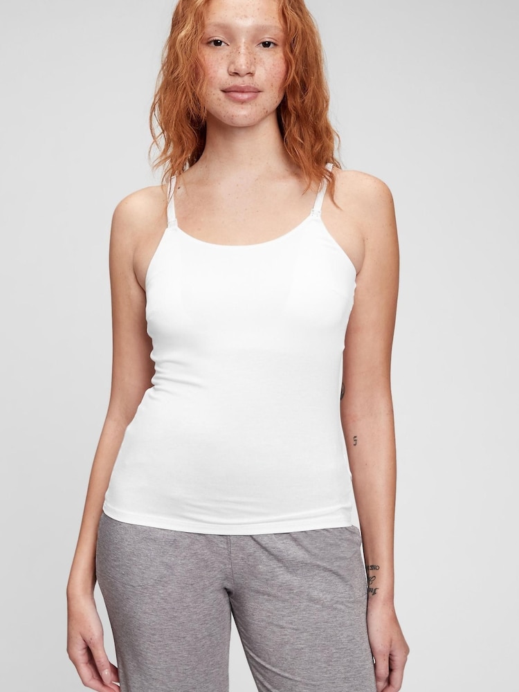 Gap White Maternity Nursing Halterneck Cami Top - Image 1 of 4