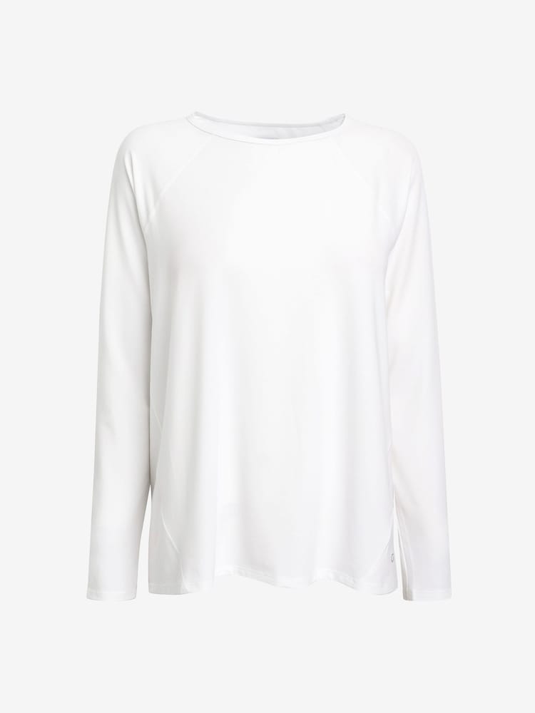 Gap White Maternity Breathable Long Sleeve Crew Neck T-Shirt - Image 2 of 2